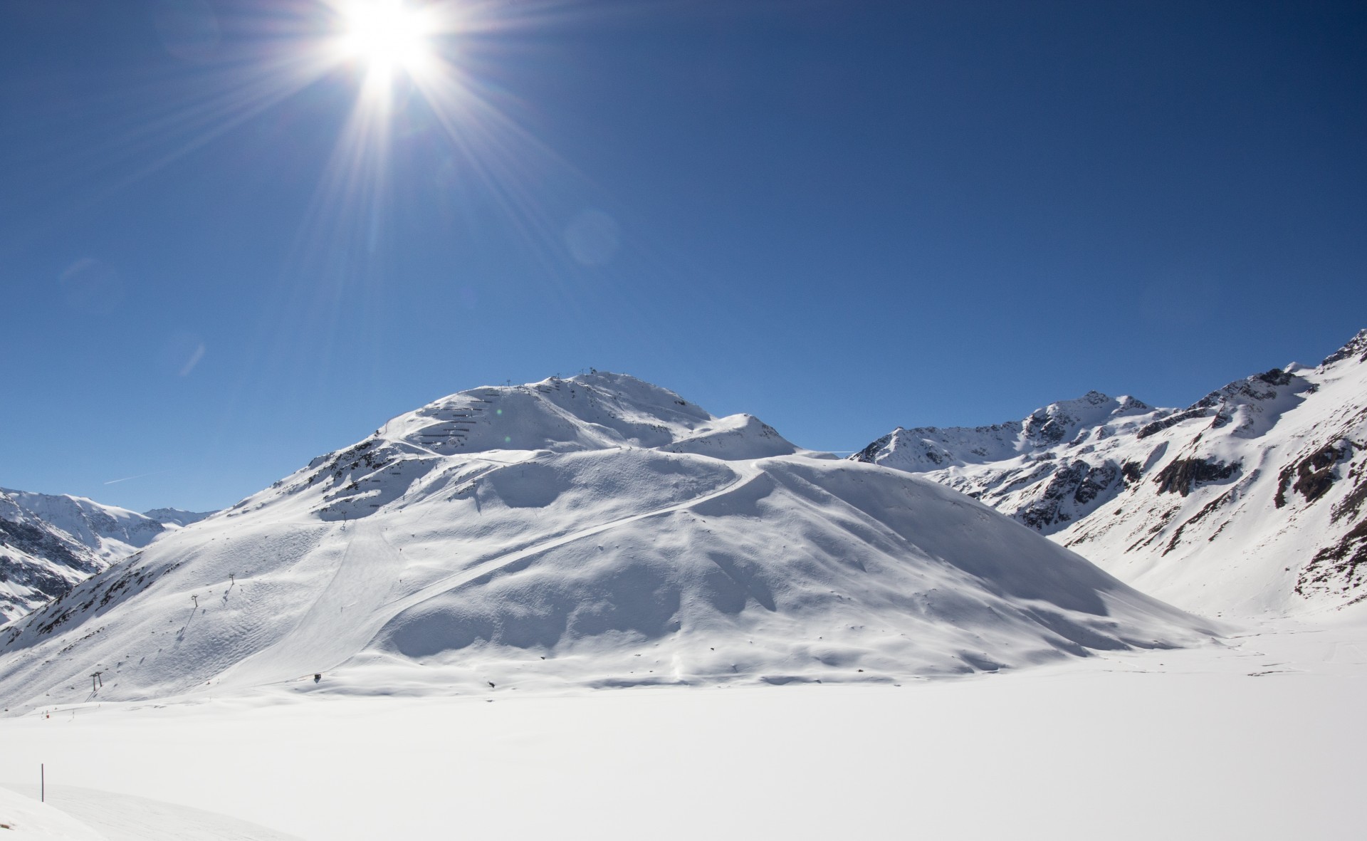 Winterblick am Grubenkopf und Rifflsee